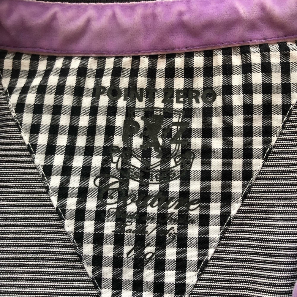 Point Zero Couture Striped Short-sleeve Polo w/Enhancements - NWOT Size L - Picture 8 of 10